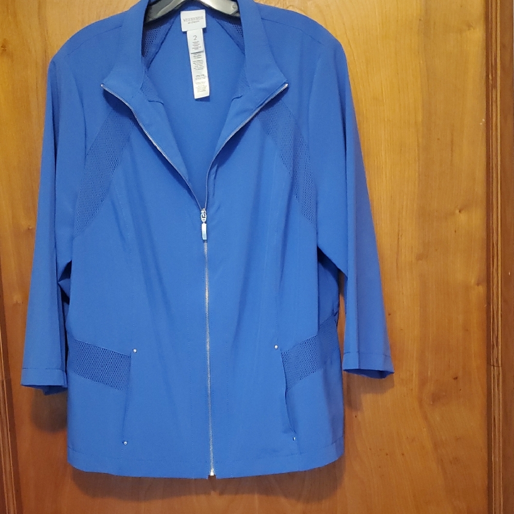 Chico's Vibrant Blue Utility Jacket